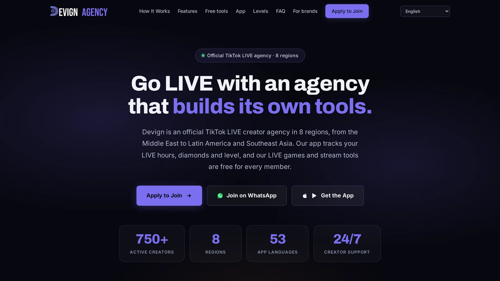 Devign Creator Agency: its public website